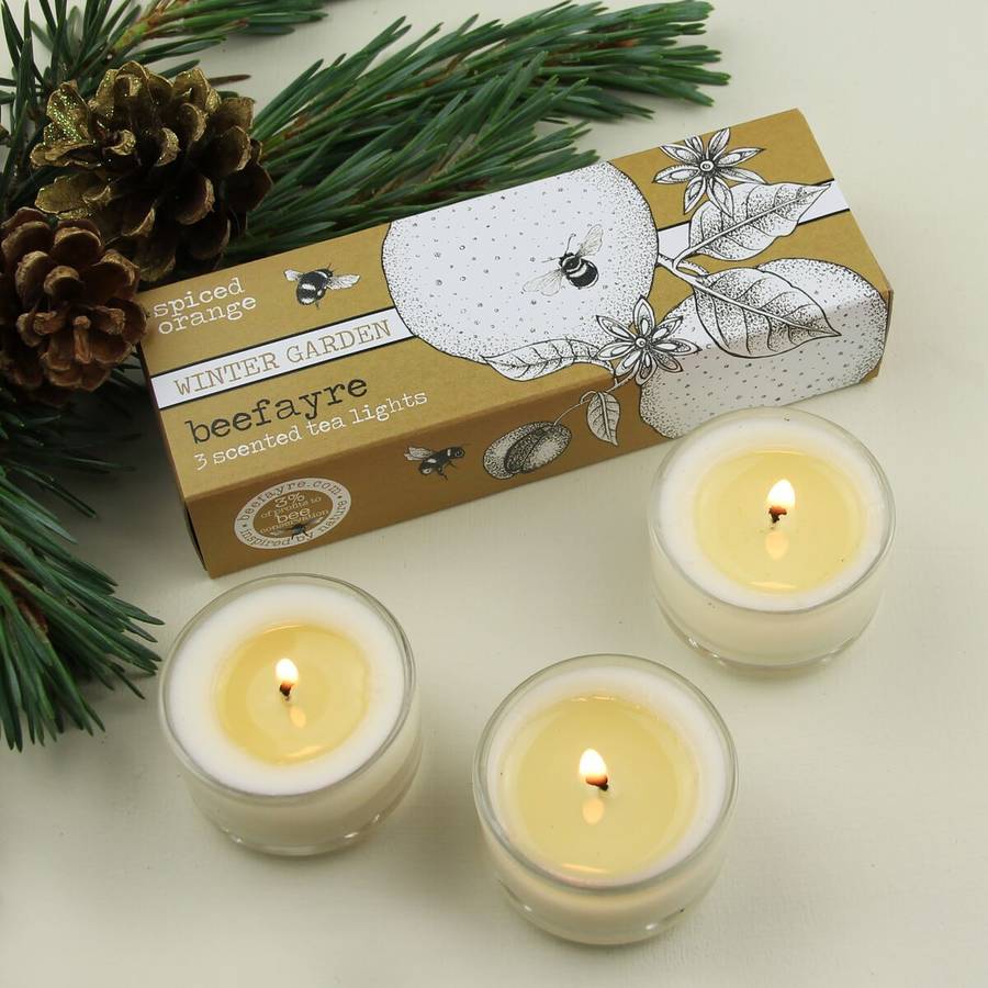 Spiced Orange Scented Tea Lights By Beefayre
