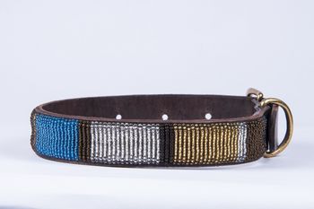 Leather Beaded Dog Collar, 6 of 12
