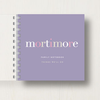 Personalised Family Name Small Notebook, 8 of 10