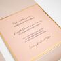 Blush Pink And Gold Bunny Tails Wedding Invitation, thumbnail 4 of 9