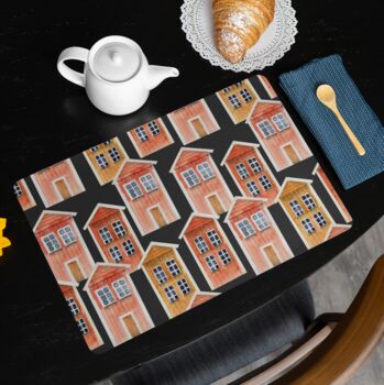 Placemats Featuring An Icelandic Wooden Houses Design, 2 of 2