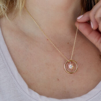 Sunshine Necklace With Happiness Circle And Message, 3 of 9
