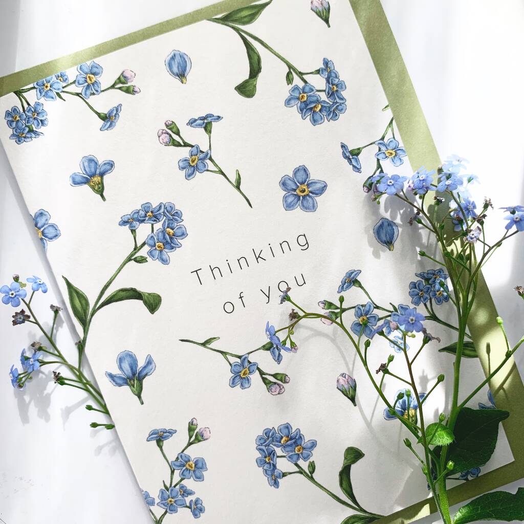 Champ De Fleur 'Thinking Of You'' Botanical Card, 1 of 2