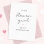 Flower Girl Wedding Day Card, thumbnail 1 of 3
