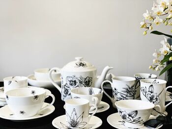 Floral Fine Bone China Breakfast Cup And Saucer, 5 of 5