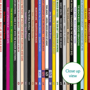 Personalised 60th Birthday Print Music Gift Year 1966, 4 of 8