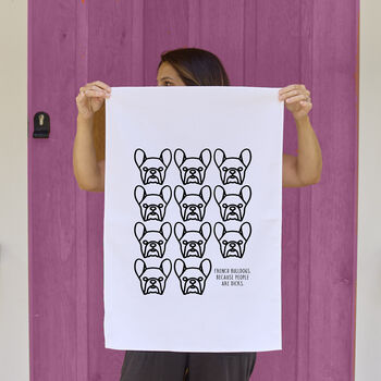 French Bulldog Tea Towel, 2 of 3