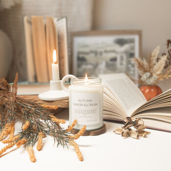Autumn Embers And Cream Candle, 2 of 2