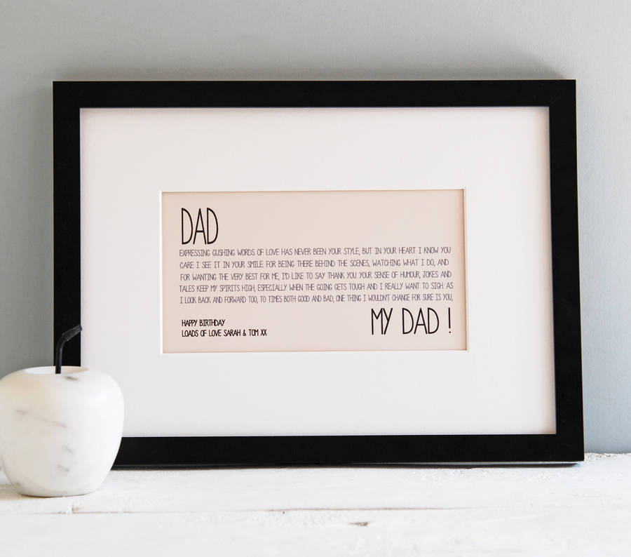 Personalised Dad Poem A4 Print By A Touch Of Verse | notonthehighstreet.com