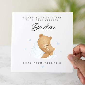 Personalised Cute Bear Father's Day Card, 2 of 7