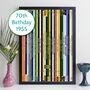 Personalised 70th Birthday Print Music Gift Year 1955, thumbnail 1 of 8