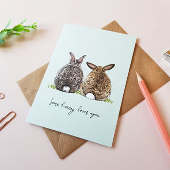 'Some Bunny Loves You' Greetings Card, 2 of 2