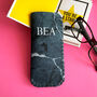 Black Marble Personalised Initial Glasses Case, thumbnail 2 of 3