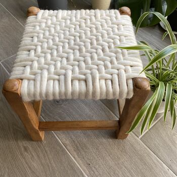 Felted Merino Wool Woven Stools, 6 of 12