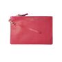 Amalfi Pink Leather Clutch Bag, thumbnail 3 of 3