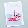 'Fishing Boat' Personalised Birthday Card, thumbnail 4 of 5