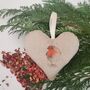 Robin Thinking Of You Gift, Hanging Heart Lavender Rose, thumbnail 8 of 12