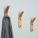 Curved Wooden Coat Hook By Layer Tree | notonthehighstreet.com