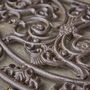 Antique Style Cast Iron Crescent Doormat, thumbnail 4 of 5