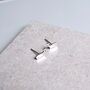 Sterling Silver Whale Stud Earrings, thumbnail 5 of 7