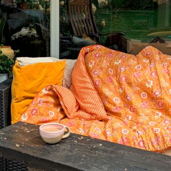 Cotton And Velvet Quilted Sofa Blanket Cover | 200 X 90cm, 6 of 6