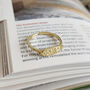 18 K Gold Plated Silver Lion Animal Stacking Ring, thumbnail 1 of 3