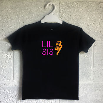 Big Bro Lil Bro/Big Sis Lil Sis Neon Lights Tshirt, 6 of 7
