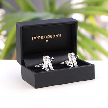 Personalised Ski And Pole Cufflinks, 2 of 7