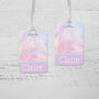 Personalised Ombre Palm Tree Leaves Luggage Tag, thumbnail 3 of 3