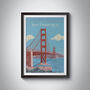 San Francisco USA Travel Poster Art Print, thumbnail 1 of 8