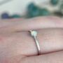 Tiny Opal Skinny Stacking Ring, thumbnail 3 of 5