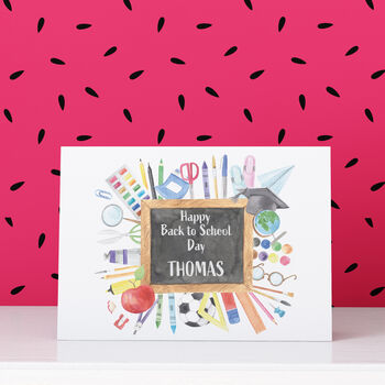 Personalised Back To School Blackboard Card, 7 of 7