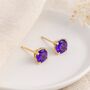 9ct Gold February Birthstone Stud Earrings – 4mm, thumbnail 4 of 4