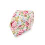 Wedding 100% Cotton Flower Print Tie Pink, thumbnail 1 of 5