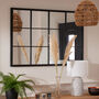 Contemporary Tall Iron Window Mirror, thumbnail 1 of 5