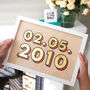 Date Personalised Letter Gold And Glass Sign, thumbnail 1 of 5