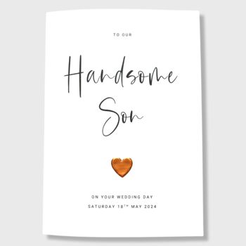 Wedding Day Card Personalised Son, 4 of 4