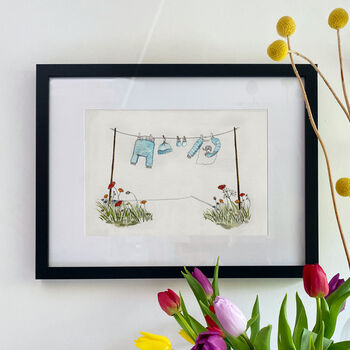 My First Outfit Personalised Baby Clothes Illustration, 8 of 8
