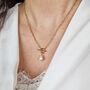 18k Gold Vermeil Plated Pearl Necklace, thumbnail 3 of 7