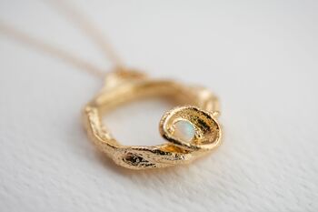 Real Opal And Gold Vermeil Plated Eternity Necklace, 2 of 11