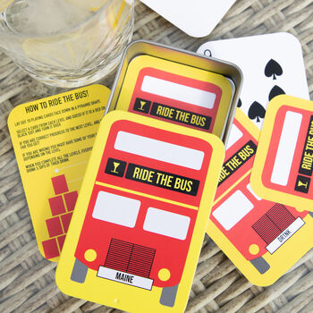Personalised Ride The Bus Drinking Card Game, 6 of 11