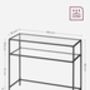 Console Table With Two Tempered Glass, thumbnail 2 of 10