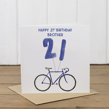 Personalised Bike 21st Birthday Card, 2 of 3