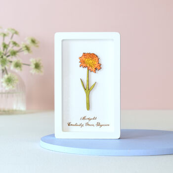February Birth Flower Miniature Violet Wall Art Gift, 11 of 12