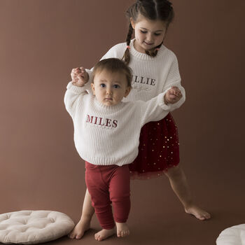 Personalised Children's Name Knitted Jumper, 6 of 6