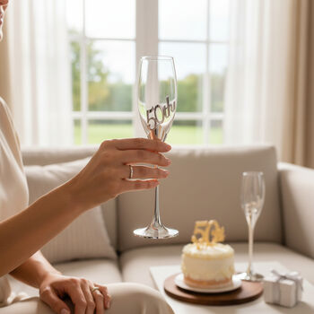 50th Birthday Champagne Flute – Elegant Gift In Presentation Box, 3 of 7