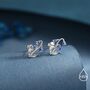 Sterling Silver Delicate Bluebell Flower Stud Earrings With Enamel, thumbnail 5 of 12