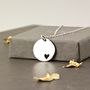 Sterling Silver Disc With Heart Cutout Necklace, thumbnail 1 of 8