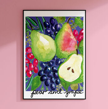 Pear Grape Kitchen Print, 5 of 10