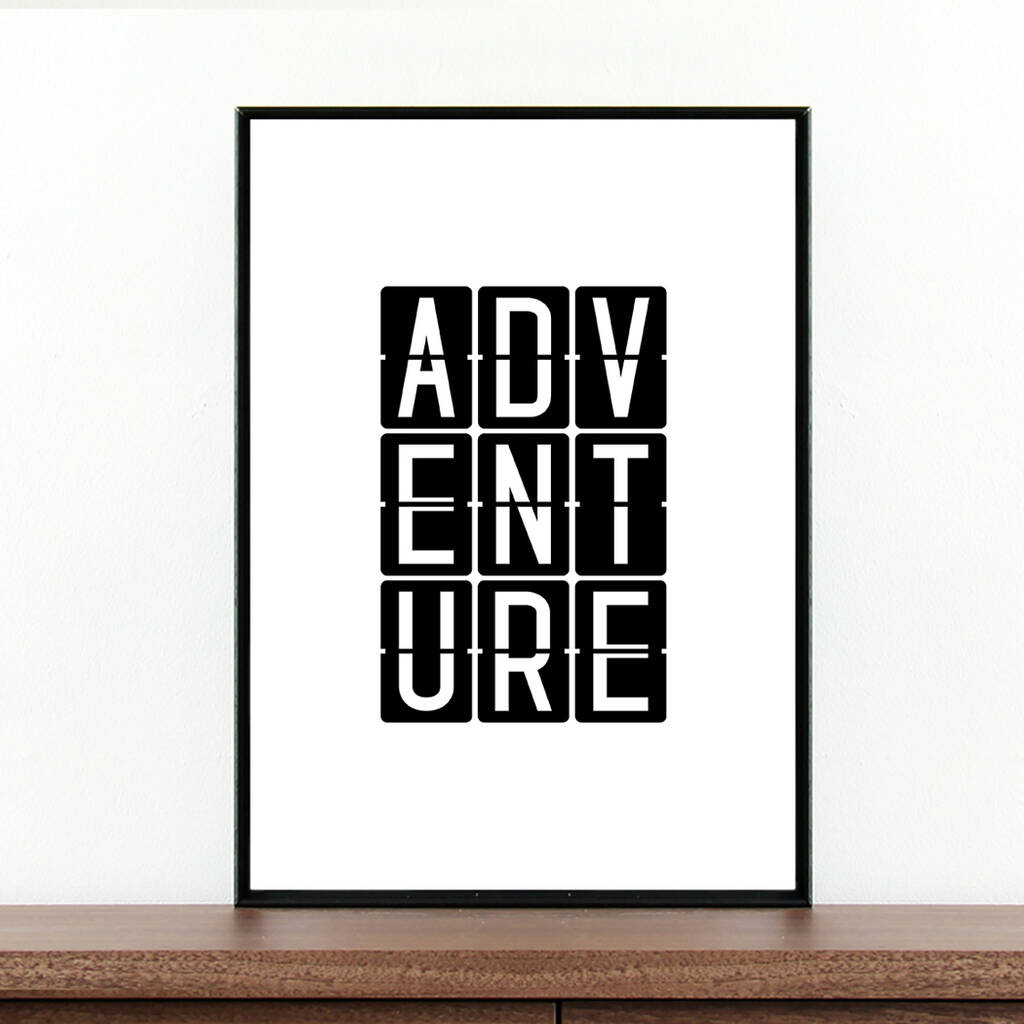 'Adventure' Travel Print, 1 of 2